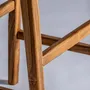 Tabourets - Tabouret en bois de teck couleur marron cassé en 46x53x111 cm - VICAL