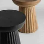 Autres tables  - Table d'appoint en bois de manguier couleur noir cassé en 38x38x48 cm - VICAL