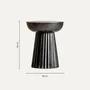 Autres tables  - Table d'appoint en bois de manguier couleur noir cassé en 38x38x48 cm - VICAL