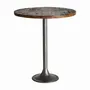 Autres tables  - Table de bar en fer couleur gris cassé en 65x65x75 cm - VICAL
