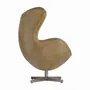 Chaises - Fauteuil en cuir couleur marron cassé de 76x81x106 cm - VICAL