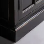 Bibliothèques - Vitrine en bois d'orme couleur noir cassé de 90x45x211 cm - VICAL