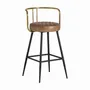 Tabourets - Tabouret en fer couleur marron cassé de 51x50x89 cm - VICAL