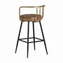 Tabourets - Tabouret en fer couleur marron cassé de 51x50x89 cm - VICAL