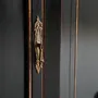 Buffets - Buffet en bois de manguier couleur noir cassé en 220x50x87 cm - VICAL