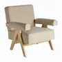 Fauteuils - Fauteuil en bois d'orme couleur marron clair de 75x80x83 cm - VICAL