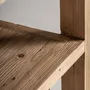 Bookshelves - Bookcase in recycled elm tree wood off brown colour in 110x45x110 cm - VICAL