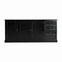 Buffets - Buffet en bois de manguier couleur noir cassé en 212x40x92 cm - VICAL