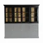 Bookshelves - Modular display cabinet in mango wood off black colour in 218x42x113 - VICAL