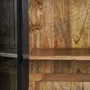 Bookshelves - Modular display cabinet in mango wood off black colour in 218x42x113 - VICAL
