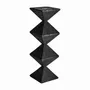 Autres tables - Piédestal en bois de pin recyclé couleur noir cassé en 34x34x116 cm - VICAL