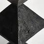 Autres tables - Piédestal en bois de pin recyclé couleur noir cassé en 34x34x116 cm - VICAL