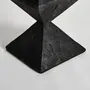 Autres tables - Piédestal en bois de pin recyclé couleur noir cassé en 34x34x116 cm - VICAL