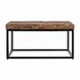 Tables basses - Table basse en bois de récupération couleur marron cassé en 70x70x36 cm - VICAL