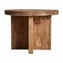 Autres tables  - Table d'appoint en bois de pin recyclé couleur marron cassé en 60x60x45 cm - VICAL
