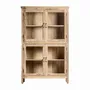 Bibliothèques - Vitrine en bois de manguier recyclé couleur marron cassé en 126x44x198 - VICAL
