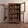 Bibliothèques - Vitrine en bois de manguier recyclé couleur marron cassé en 126x44x198 - VICAL