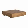Tables basses - Table basse en bois de chemin de fer couleur marron clair naturel en 80x80x25 cm - VICAL