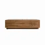 Tables basses - Table basse en bois de chemin de fer couleur marron clair naturel en 80x80x25 cm - VICAL