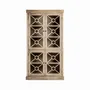 Bookshelves - Glass cabinet in elm wood off brown colour in 112x41x205 cm - VICAL