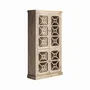 Bookshelves - Glass cabinet in elm wood off brown colour in 112x41x205 cm - VICAL