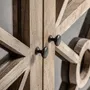 Bookshelves - Glass cabinet in elm wood off brown colour in 112x41x205 cm - VICAL
