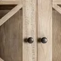 Bookshelves - Glass cabinet in elm wood off brown colour in 112x41x205 cm - VICAL