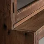 Bookshelves - Glass cabinet in recycled mango wood off brown natural colour in 184x - VICAL