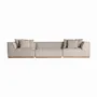 Sofas - Central sofa module in polyester off beige marbled colour in 122x122x - VICAL