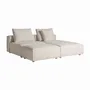 Footrests - Sofa module footrest in polyester off cream colour in 101x66x41 cm - VICAL