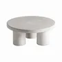 Tables basses - Table basse en grès gris cassé de 85x85x35 cm - VICAL