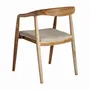 Chairs - Chair in teak wood off brown colour in 57x62x77 cm - VICAL
