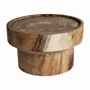 Tables basses - Table basse en bois de suar couleur marron cassé naturel en 60x60x35 cm - VICAL