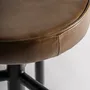 Tabourets - Tabouret en fer couleur noir cassé en 38x38x75 cm - VICAL