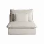 Sofas - Central sofa module in polyester off off white colour in 98x108x93 cm - VICAL