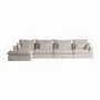 Sofas - Central sofa module in polyester off off white colour in 98x108x93 cm - VICAL