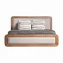 Beds - Bed in acacia wood off brown colour in 200x180x122 cm - VICAL