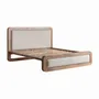 Beds - Bed in acacia wood off brown colour in 200x180x122 cm - VICAL