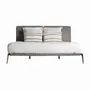 Beds - Bed in fabric off grey dark colour in 227x186x102 cm - VICAL