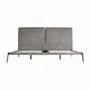 Beds - Bed in fabric off grey dark colour in 227x186x102 cm - VICAL