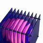 Desk lamps - LOP lamp small square in blue acrylic - BANG