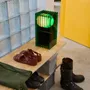 Desk lamps - LOP lamp small rectangle in green acrylic - BANG