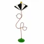 Lampadaires - Lampadaire multicolore Loop 02 en métal et bois par MIRANDA MAKAROFF - TULESTE FACTORY