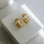 Jewelry - SMALL GOLDEN EARRINGS LIGNIS WIDE - JOIDART