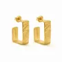Bijoux - BOUCLES D'OREILLES DORÉES MOYENNES LIGNIS LARGES - JOIDART