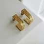 Bijoux - BOUCLES D'OREILLES DORÉES MOYENNES LIGNIS LARGES - JOIDART
