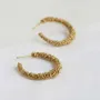 Jewelry - LARGE GOLDEN HOOP EARRINGS STARDUST - JOIDART