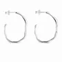 Jewelry - MEDIUM SILVER HOOPS EARRINGS CLARA - JOIDART