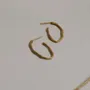 Jewelry - SMALL GOLDEN OVAL HOOPS EARRINGS CLARA - JOIDART