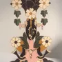 Sculptures, statuettes et miniatures - Masque-sculpture en marqueterie bois et cuivre – Nid intérieur - ATELIER NATHALIE MELON